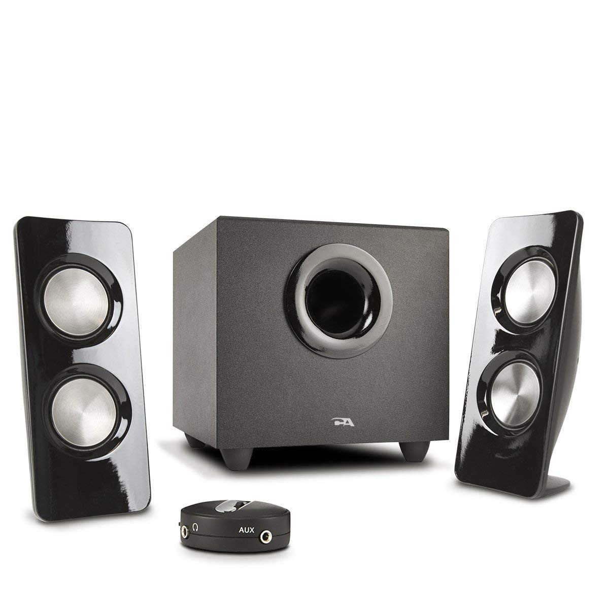Powerful Curve Series Storm 44W Speaker System with Control Pod (CA-3350)
