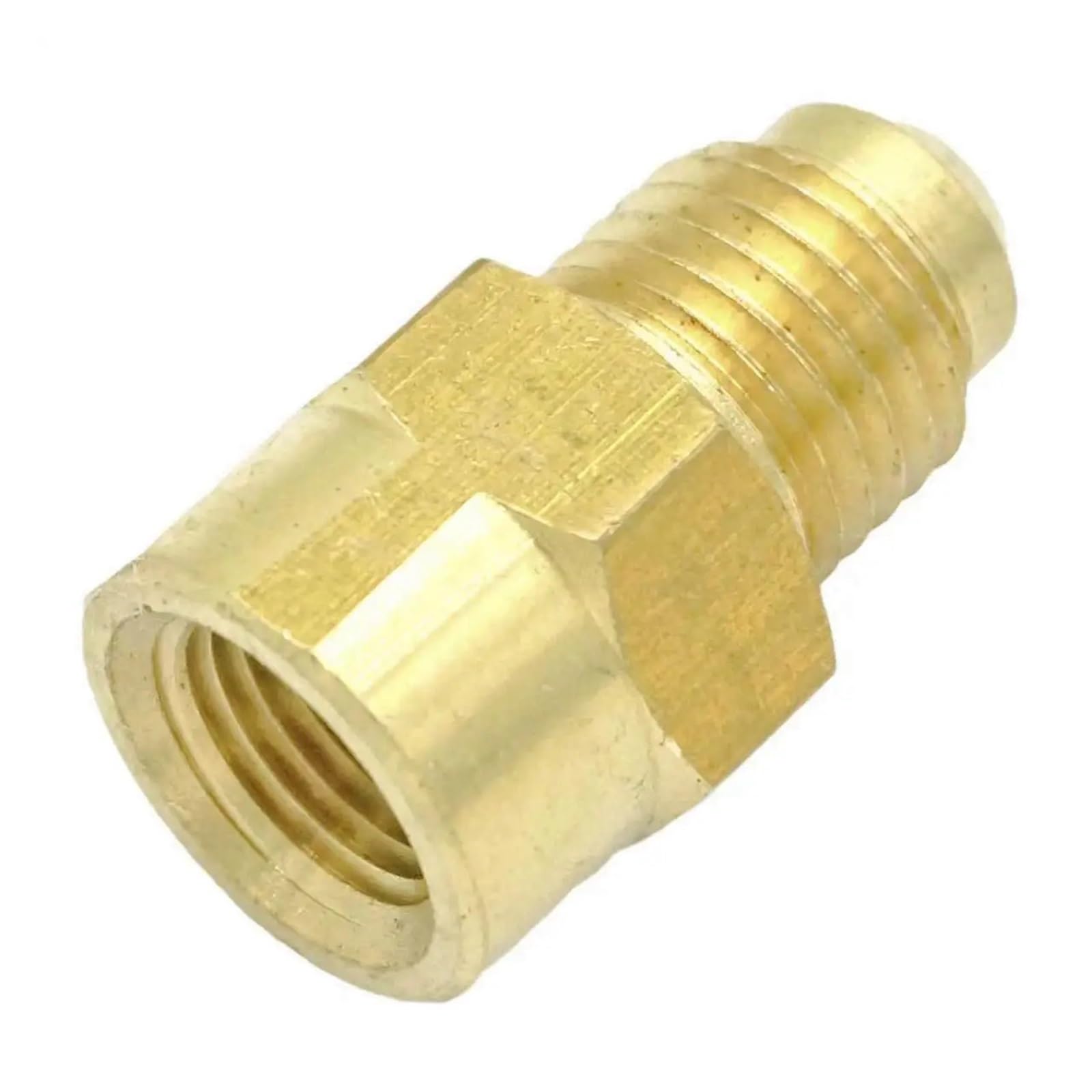 SAE Male 7/16"-20 UNF Fit Tube OD 1/4" - 1/8" NPT Female Brass SAE 45 Degree Pipe Fitting Connectors 1000 PSI