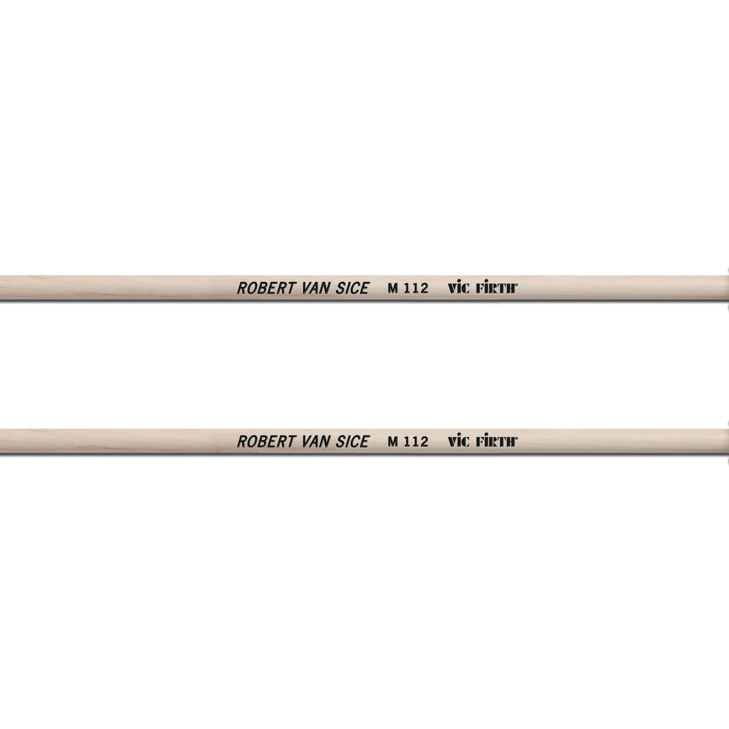 Vic Firth - Bacchette per Marimba Serie Signature - M112 - Robert Van Sice - Yarn - Morbido - Grigio antracite