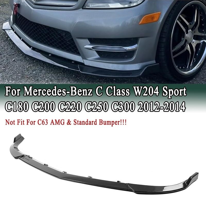 Séparateur de lèvre avant W204 Sport carbone pour becquet pare-chocs Mercedes C200 C250 C300
