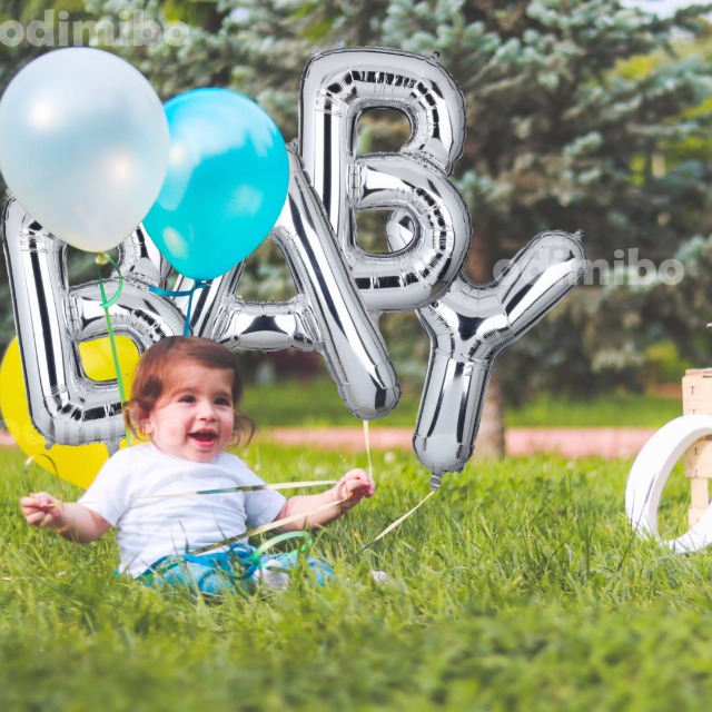 40 Inch Letter B Balloon - Silver Foil Giant Alphabet Balloon For Party Decorations