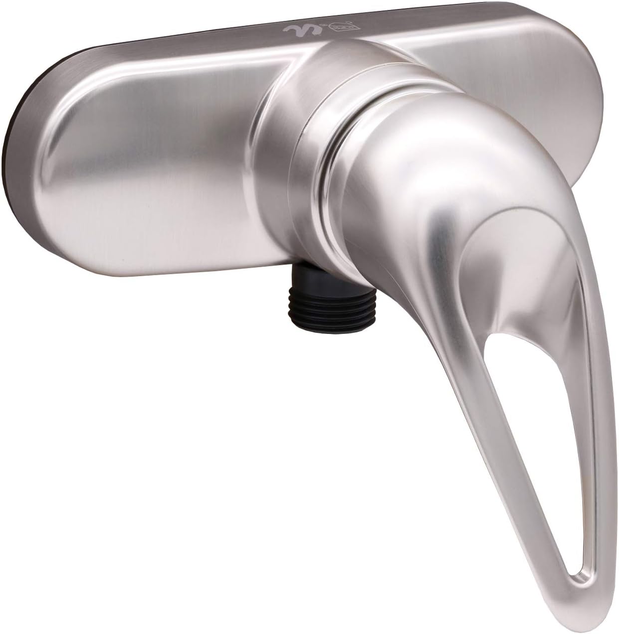 RV/Mobile Home Single-Lever Shower Faucet, Brushed Nickel, Wall-Mount Compact Valve for Travel Trailers, Campers & Motorhomes
