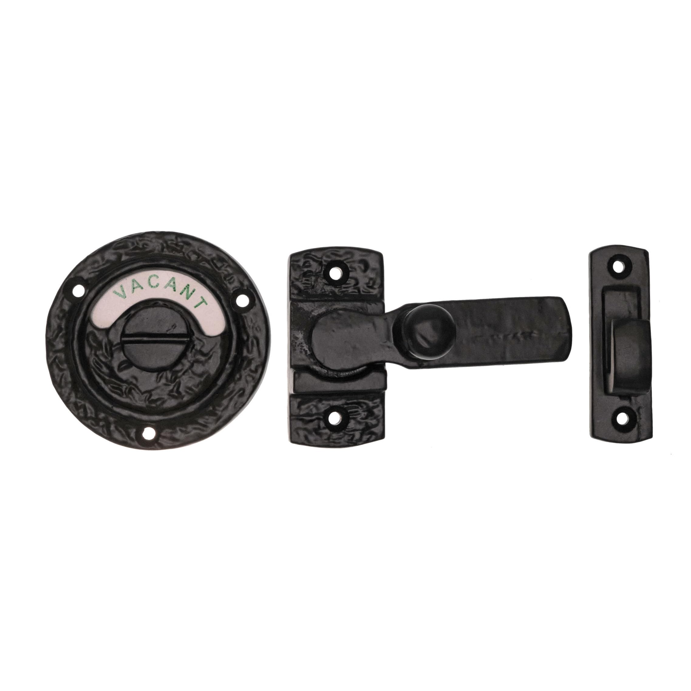 EAI Black Door Lock Indicator Bolts | Toilet/Bathroom | Cast Iron | Black Antique Finish | 69mm