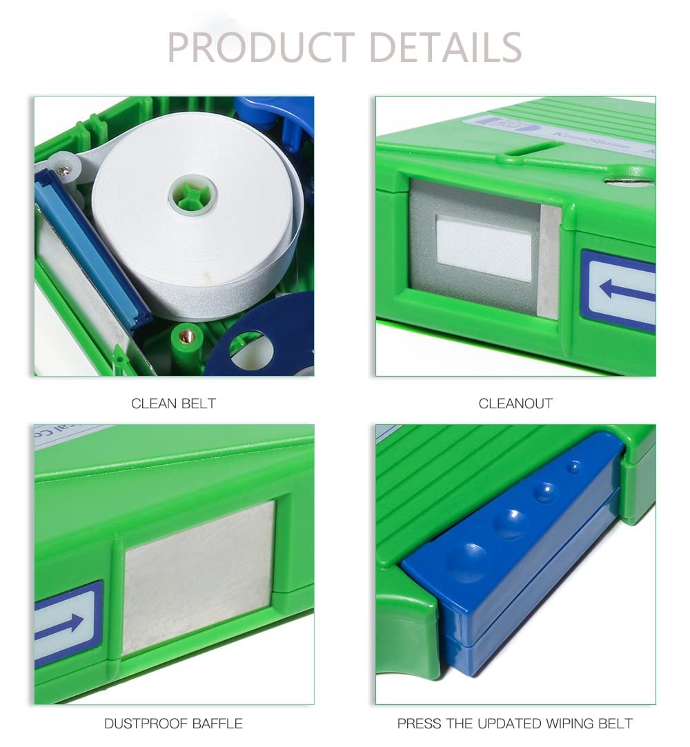 Cassette Fiber Optical Connector Cleaner,Fiber Optic Cleaning for 1.25mm/2.5mm,SC,FC,ST,MU,LC, Fiber Optic Cleaning Box Cleans Over 500 Times image 2