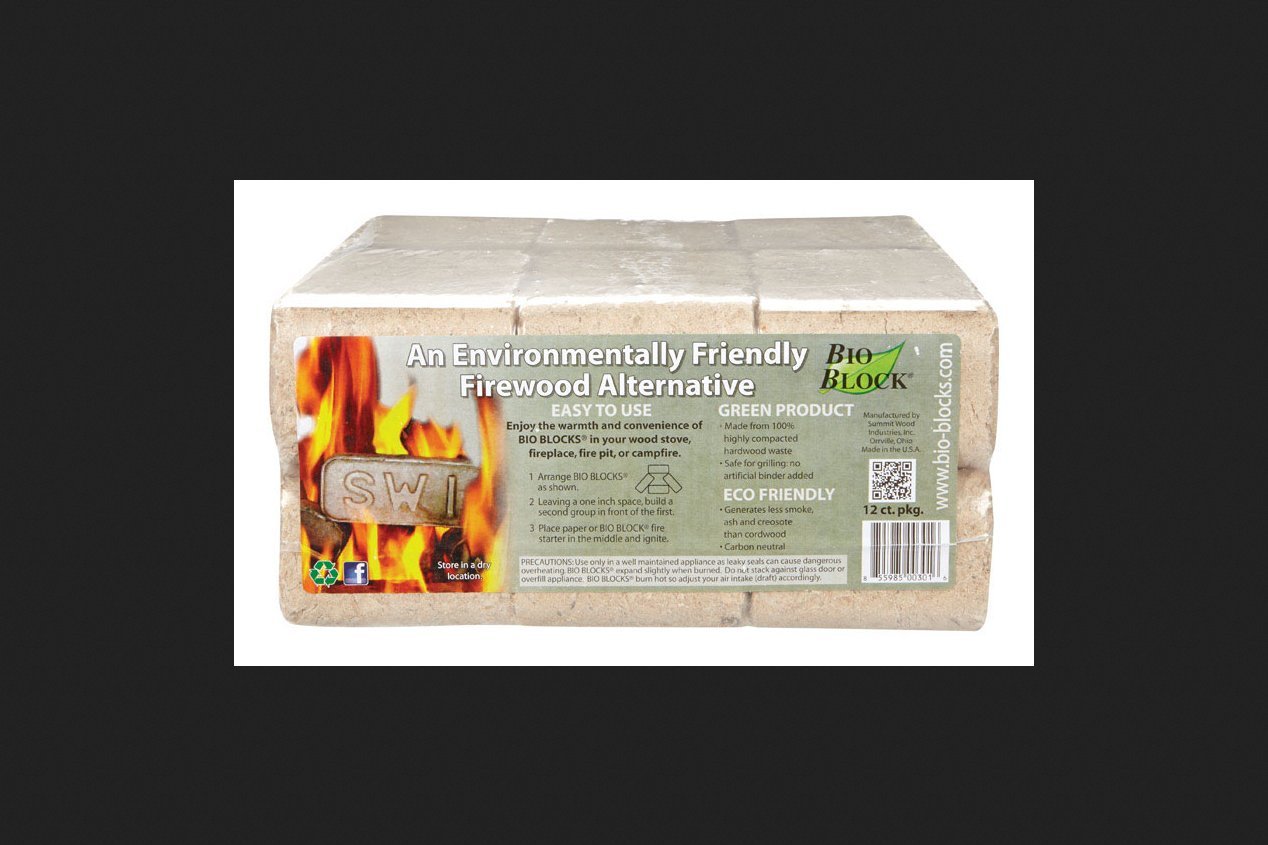 Summit Wood Industries Inc BIO Block Fire Log 12 pk