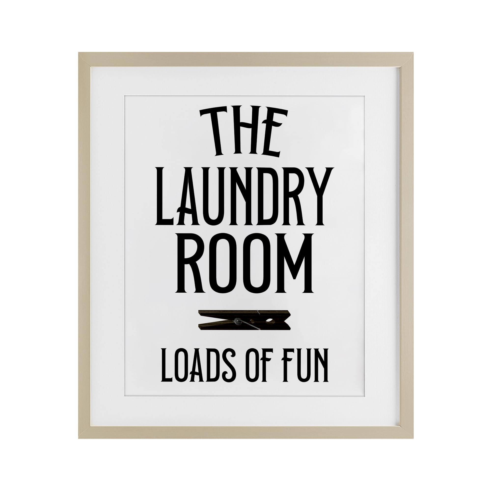 Impression encadrée Loads Of Fun Clothespin Birch cadre bois sous verre 53 cm