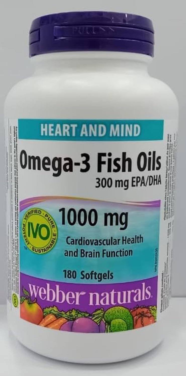 WEBBER NATURALS OMEGA 3 1000MG - 180 SOFTGELS