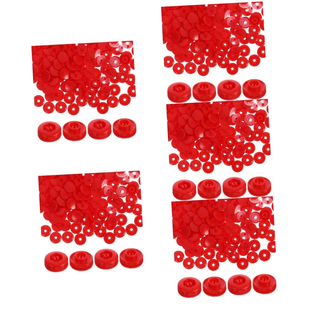 TEHAUX 500sätze Snap Buttons Für Kleidung Robuste Langlebige Druckknöpfe Aus Kunststoff Für Diy-projekte Und Kinderbekleidung Einfache Anwendung Vielseitig Einsetzbar