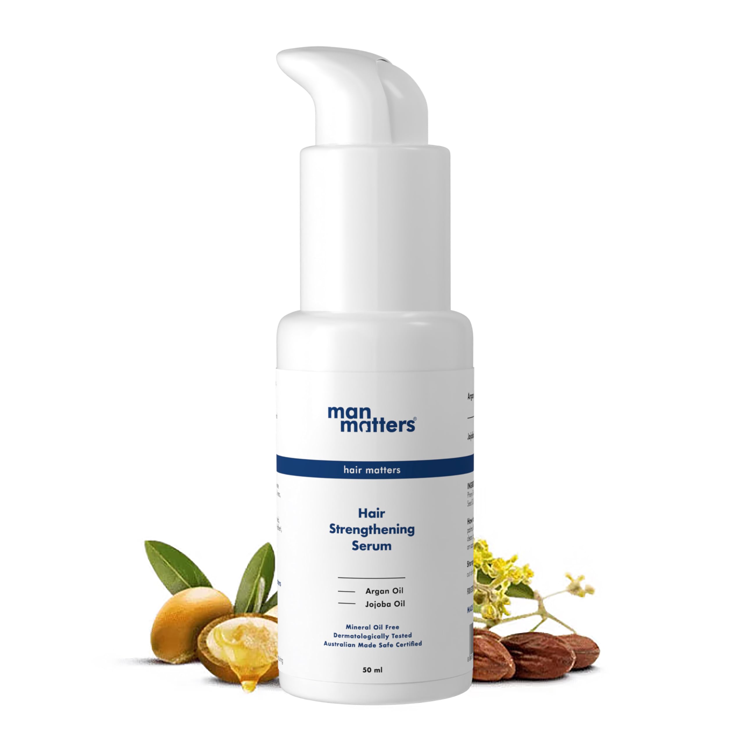 Hair Serum for Men With Jojoba and Argan oil | For Silkier, Shinier, Smoother & Frizz Free Hair | Instant Shine & Smoothness | Non Sticky Hair Serum | 90ml