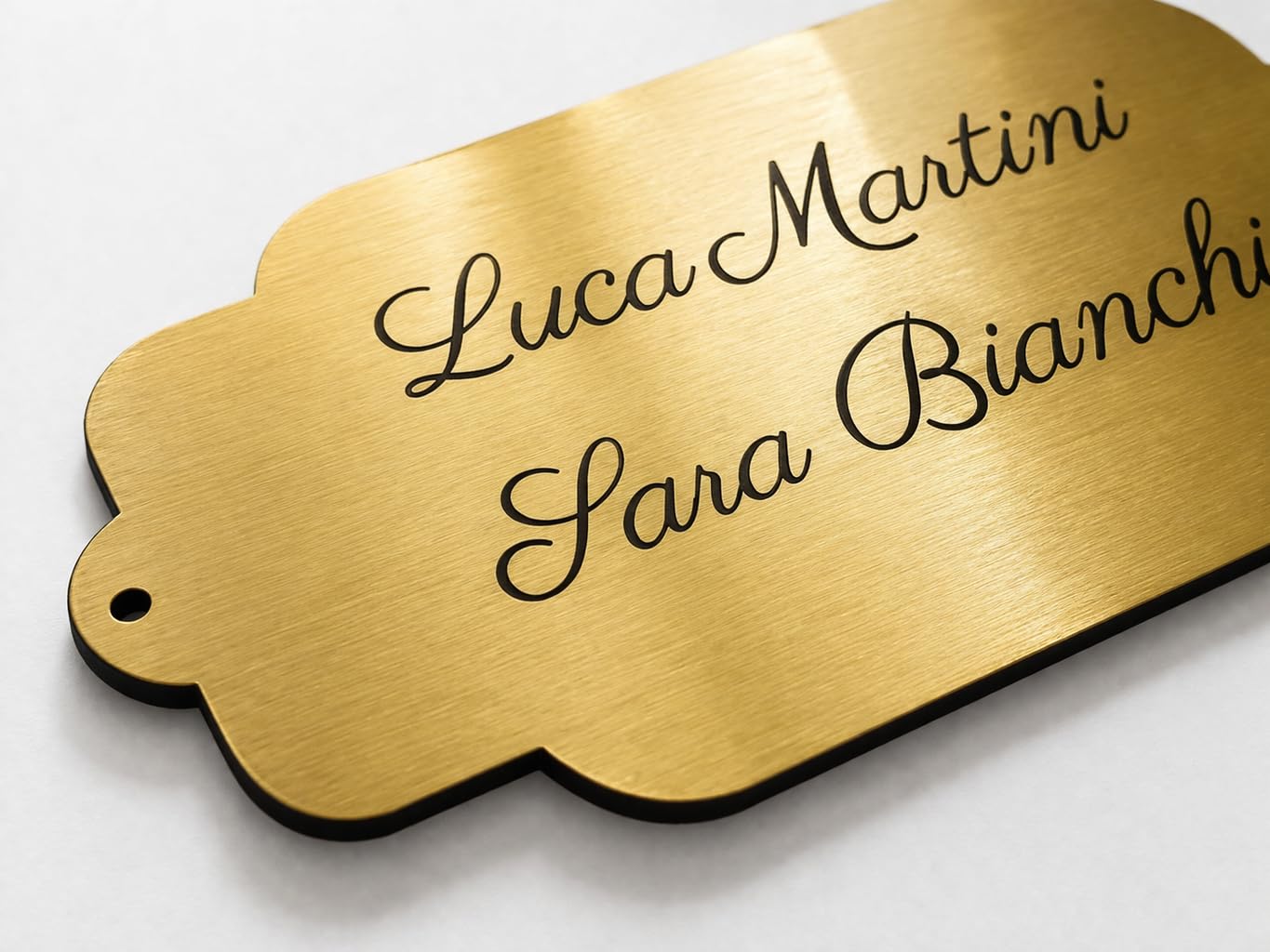 Targa Porta Targhetta Cancello Targhe Ufficio Placca Azienda Insegna Dorata o Argentata | Personalizzabili in laminato plastico da Interno e Esterno