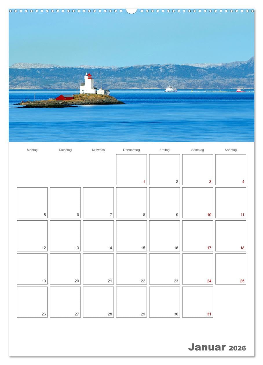Die Küste Norwegens - Terminplaner (Wandkalender 2026 DIN A2 hoch), CALVENDO Monatskalender: Lofoten und Fjorde - faszinierende und vielfältige Landschaft am Polarkreis. (CALVENDO Orte)