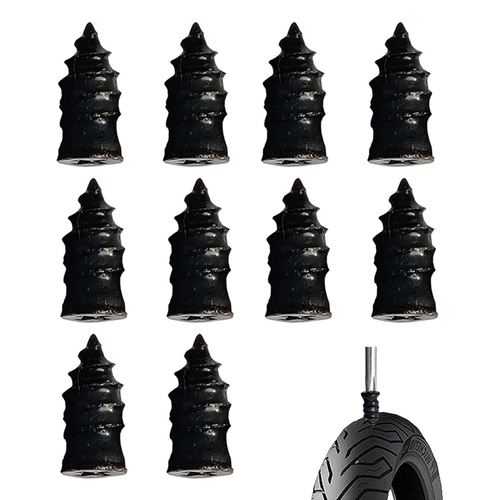 Rubber Screw Tire Plugs - Unniversal Tire Puncture Repair Kit, Sellf Sealing Screw Tire Plugs | Durabble Rubber Screw Plugs for Tubeless Tires, Quick Fix Flat Tire Repair for, Trucks, and Bikes