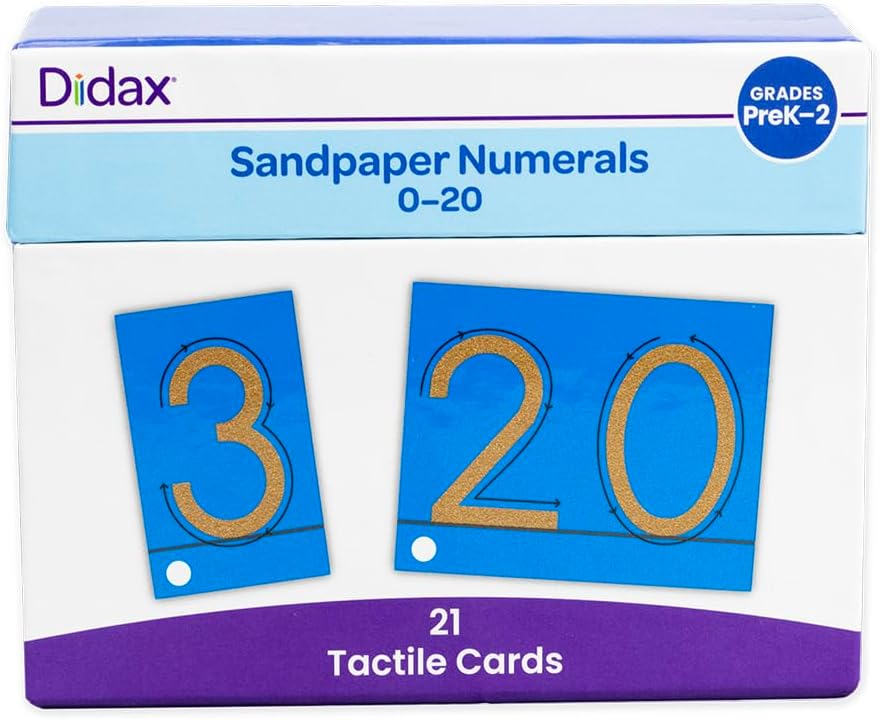 Educational Resources Sandpaper numerals 0-20 Cards
