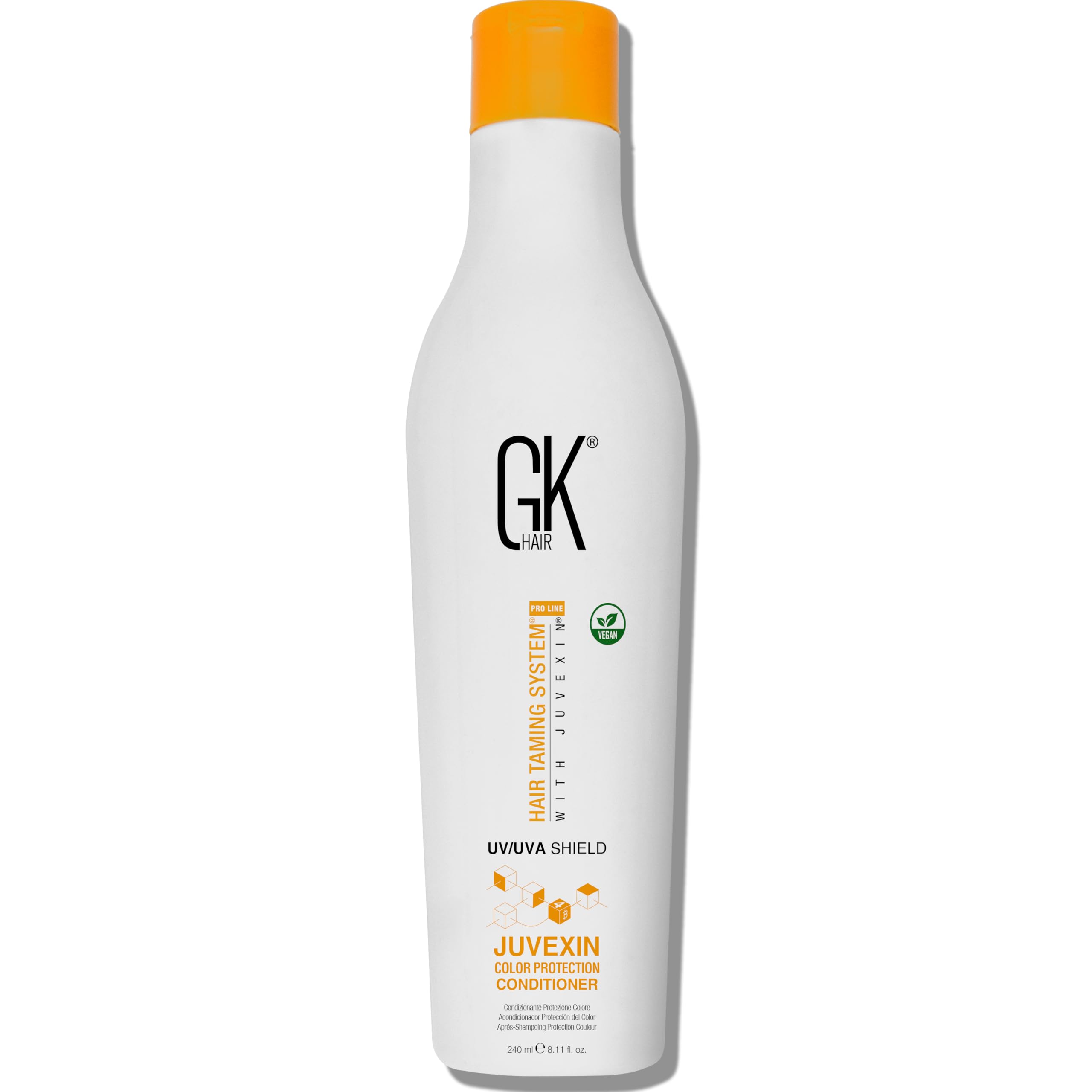GK HAIR Shield Conditioner 8.11 Fl Oz – UV Protection for Color Hair, Aloe Vera & Argan Infused, Sulfate and Paraben Free, Repairs Damage, Boosts Shine, Hydrating & Vegan