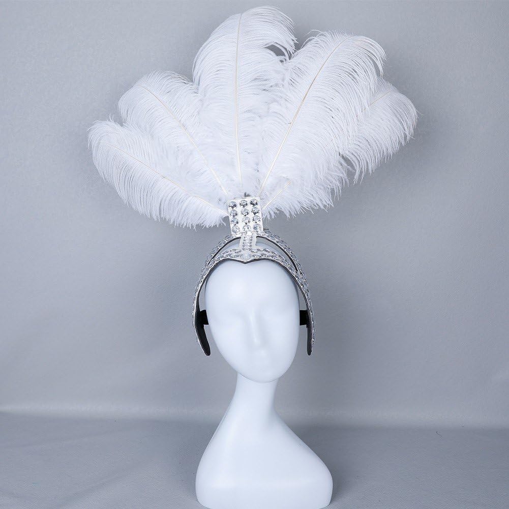 Diadema De Mujer Con Plumas Y Pedrería, Estilo Años 20, Ideal Para Eventos Especiales Bodas, Compromisos Y Noches De Fiesta.
