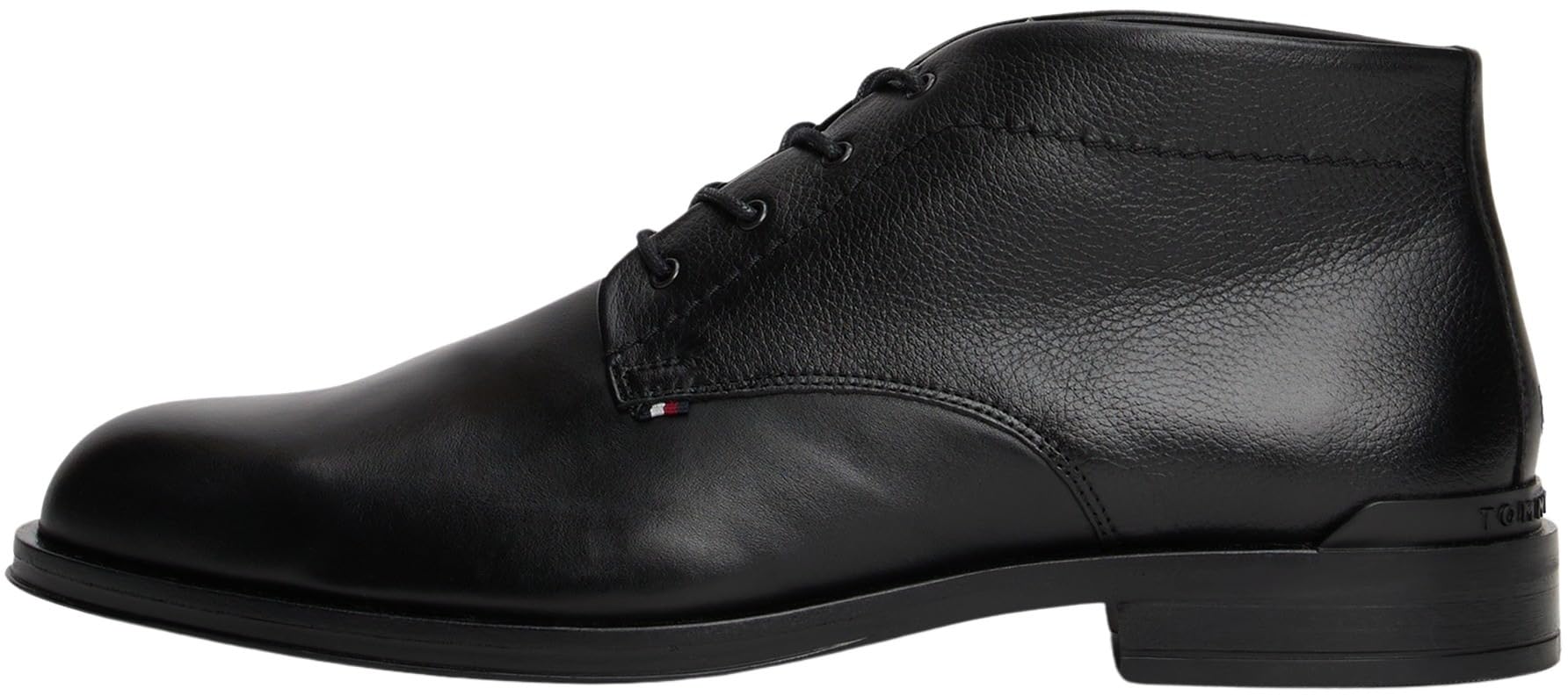 Tommy Hilfiger Men’s Corporate Leather Ankle Boots, Black (Black), 10.5