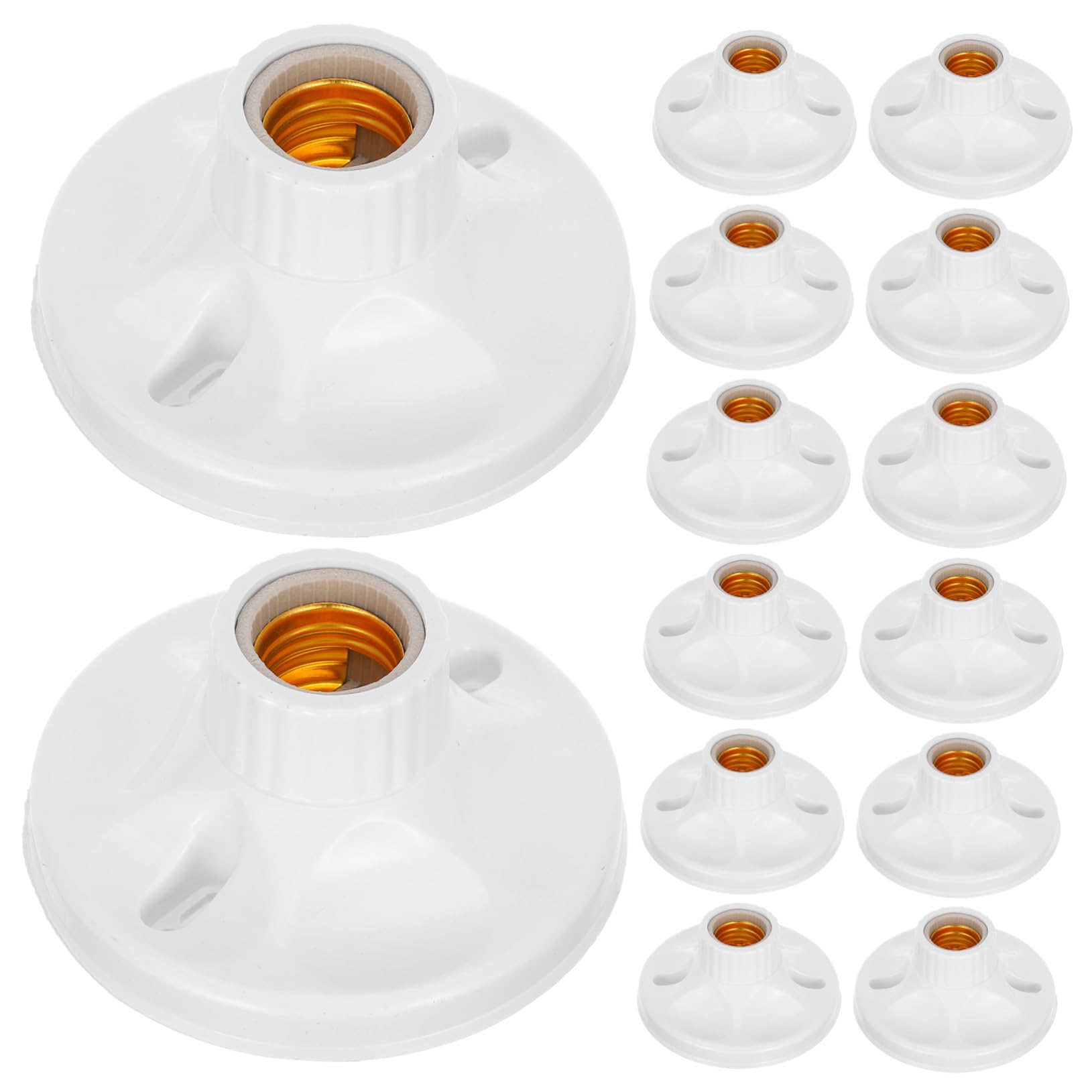 UKCOCO Lot de 24 Douilles E27 à Vis, Support D’ampoule en Pp et Céramique Cuivre, 250 V, pour Éclairage Intérieur