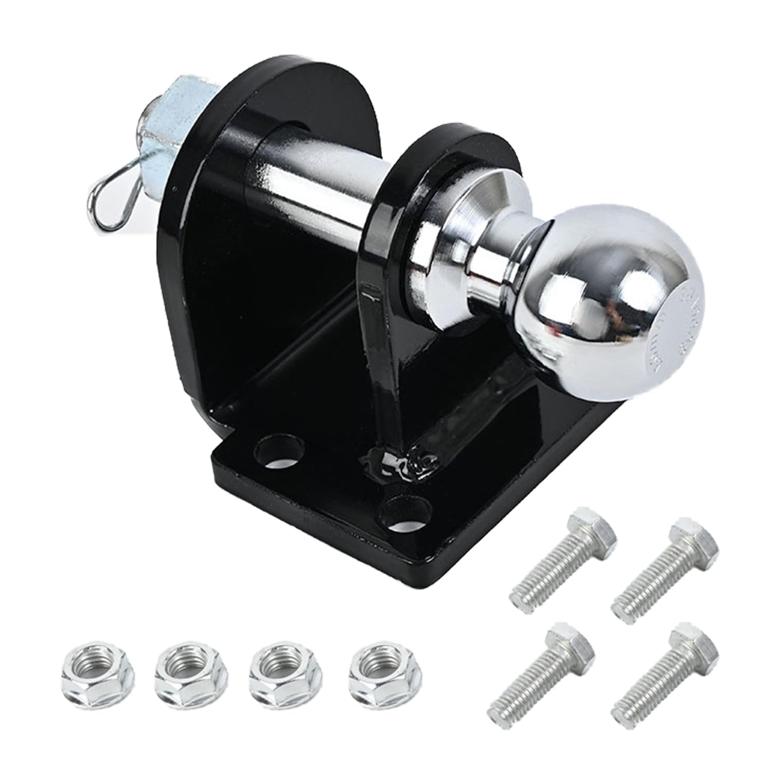 Enganche Remolque,Acoplamiento Mixto,Barra De Remolque Recta De Vástago Largo,Enganche De Remolque con Bola 50mm,para Todos Los Modelos De Vehículos,Cabezal Esférico De 70,8 Mm.
