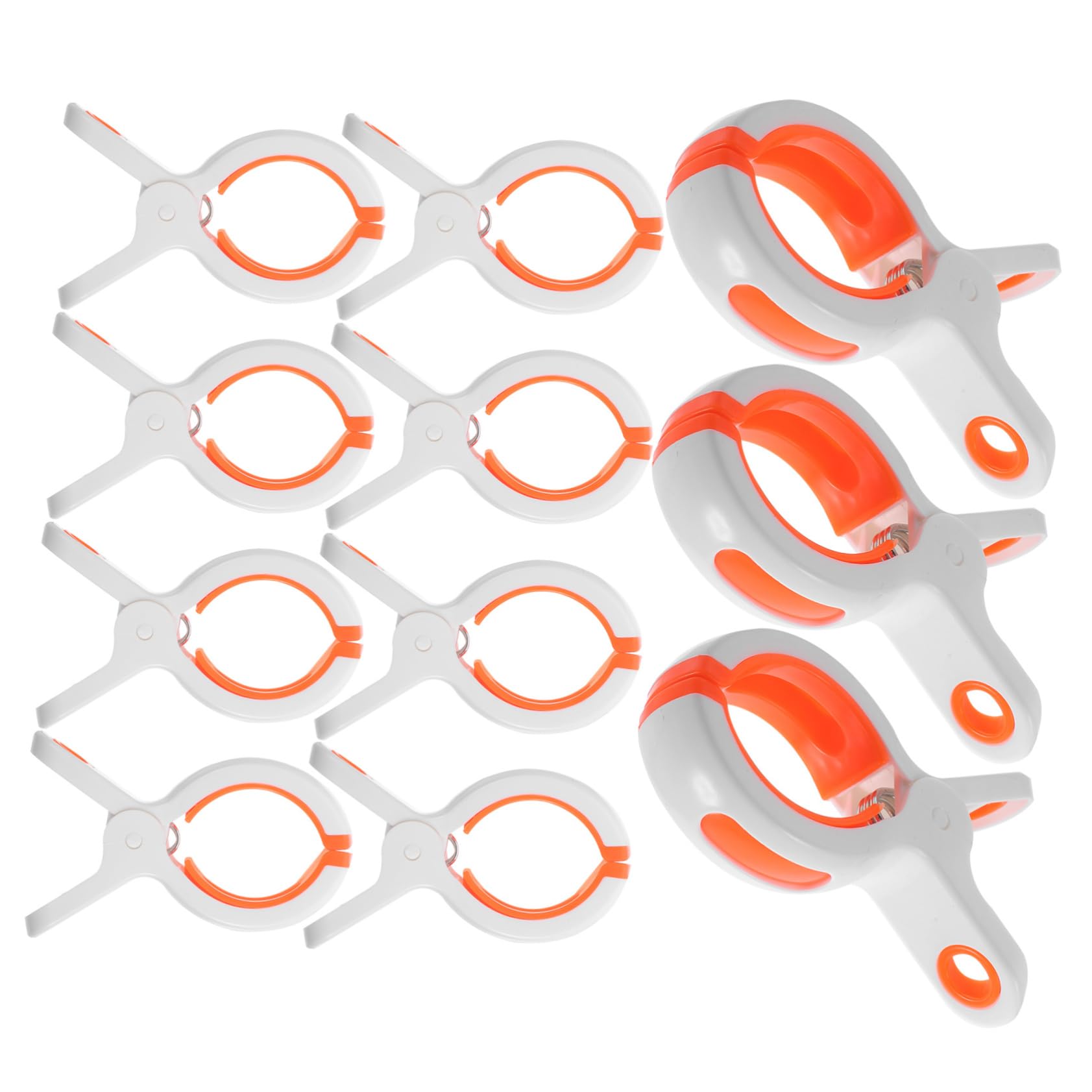 MAGICLULU 5 Sätze Strandkorb-Clip Wäscheklammerkorb Strandtuch-Clips Handtuchhalter Zubehör Für Strandkörbe Tragetasche Strand Plane Druckknöpfe An Der Bettdecke Liege Weiß Abs 12 Stück * 5