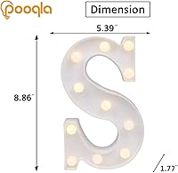 Vista 67 de Pooqla Letrero de Luces LED de Marquesina con Letras, Letra del Alfabeto Iluminada para Decoración del Hogar, Fiesta, Boda R
