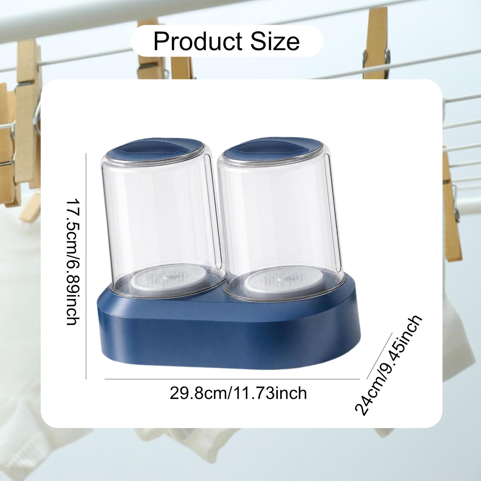 Lavadora Portátil de Ropa Interior, Práctica Minilavadora para Una Limpieza, Ideal para Camping, Hoteles, Residencias de Estudiantes Y Autocar, Azul, Individual