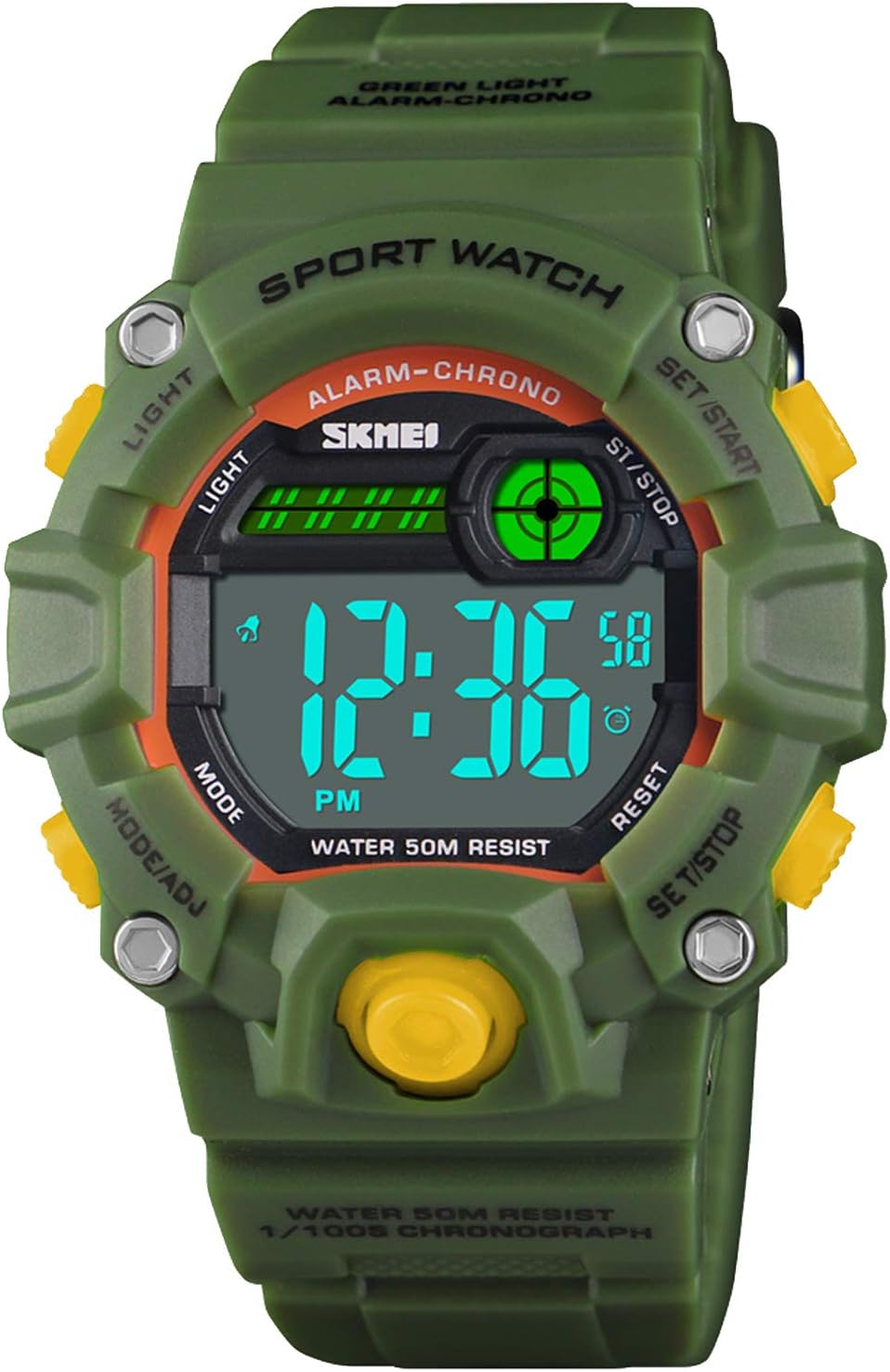 Kids Watch Sport Multi Function 30M Waterproof LED Alarm Stopwatch Digital Child Wristwatch for Boy Girl Rose Red