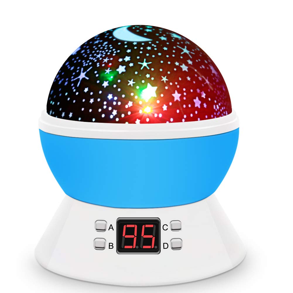 DSAATN Star Lamp Projector, Rotating Star Moon Sky Projector, Romantic Baby Room Lamp,Valentine's Day Gift(Blue)