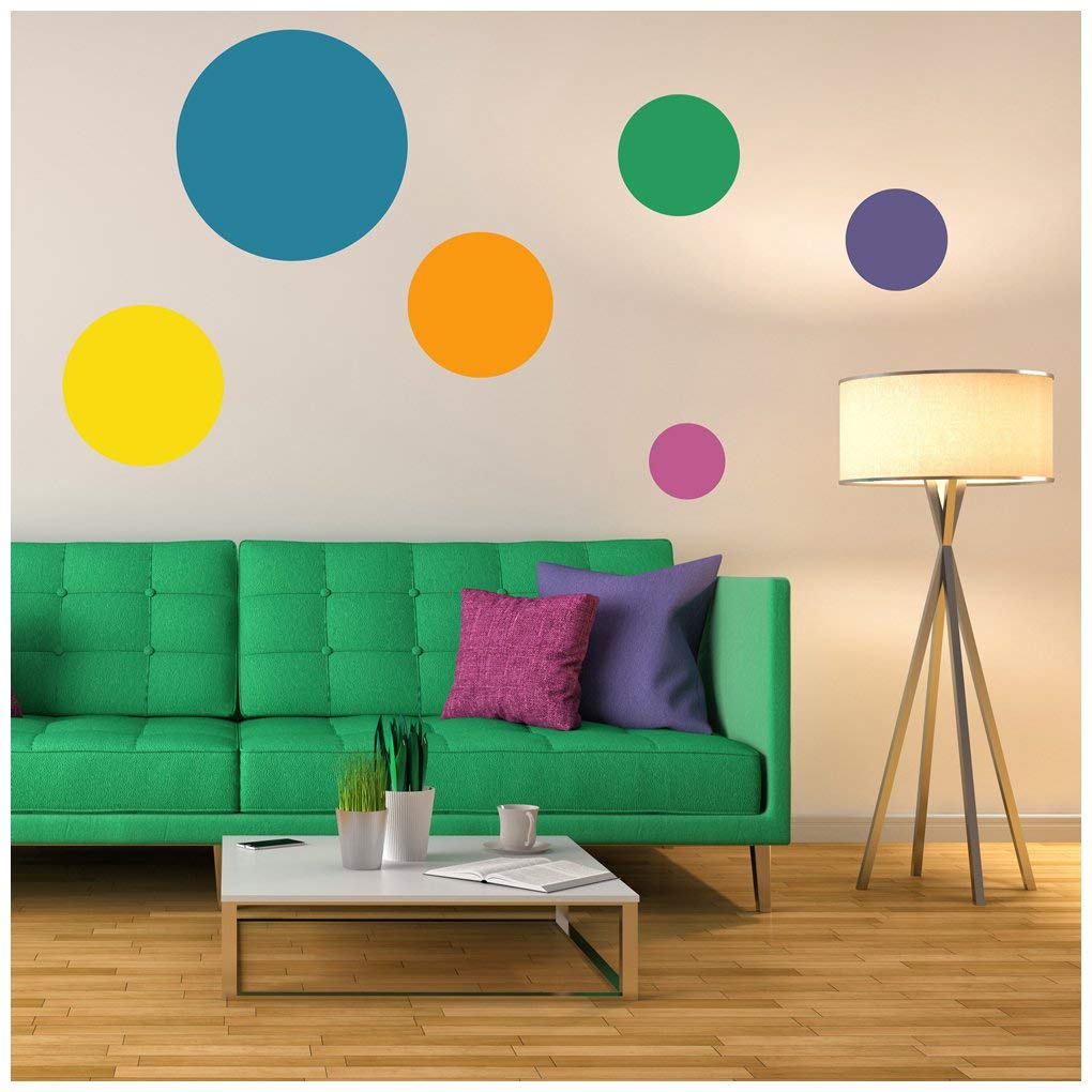azutura Circle School Nursery Wall Sticker Pack Rose Pink