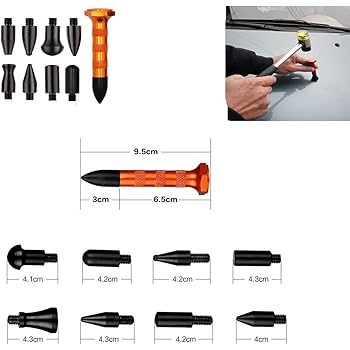 Amazon Com Tap Down Knockdown Tool Paintless Dent Repair Hail Removal Tools W 5 Heads Automotive