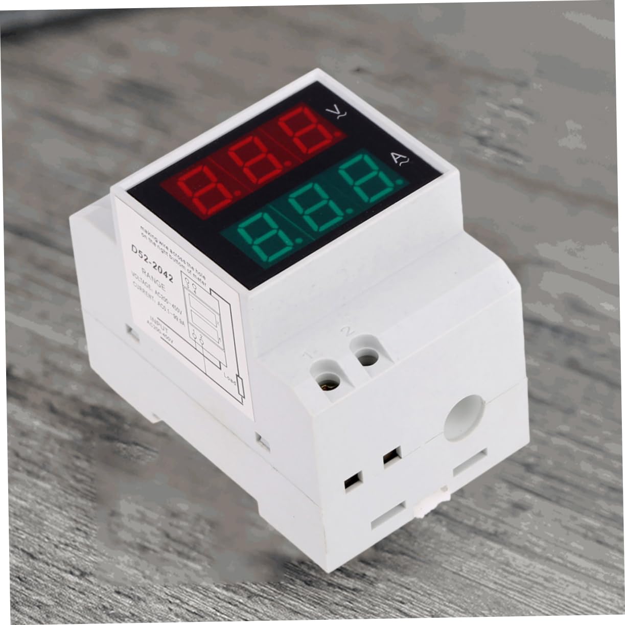 NUOBESTY 2 Stück Din Schienen Digitales Volt Amperemeter mit LED Anzeige Mehrfachmessung von Spannung Strom Leistung für Haushaltsstromüberwachung und Generator Monitoring