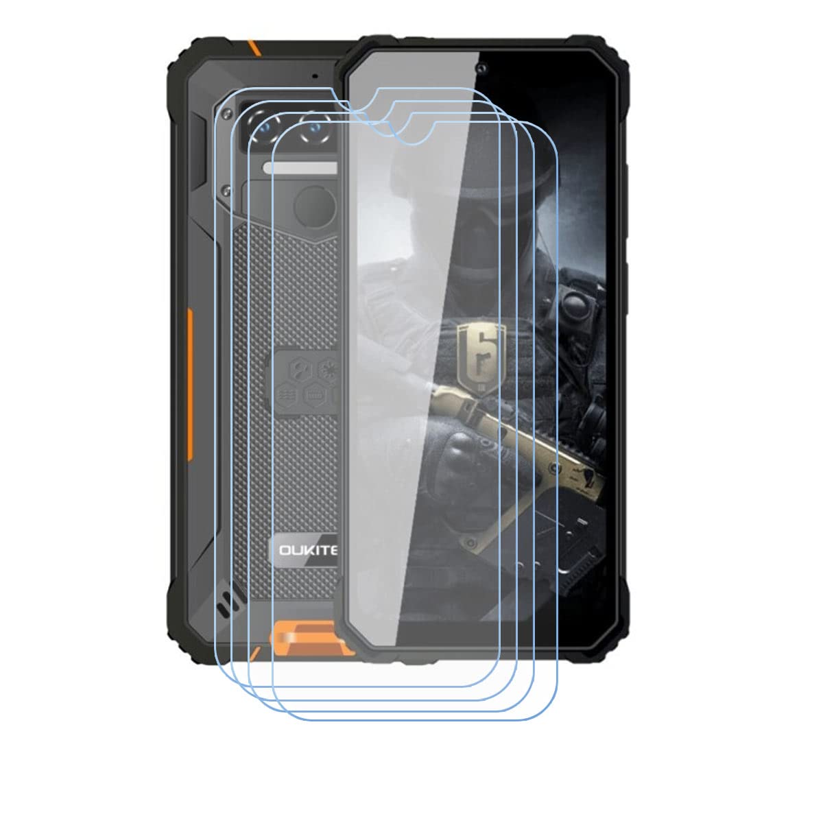 AOKUMA [2 Pezzi] Vetro Temperato Per Oukitel C23 Pro - Durezza 9H - Pellicola Protezione Schermo Antiurto E Anti-Impronta - 3