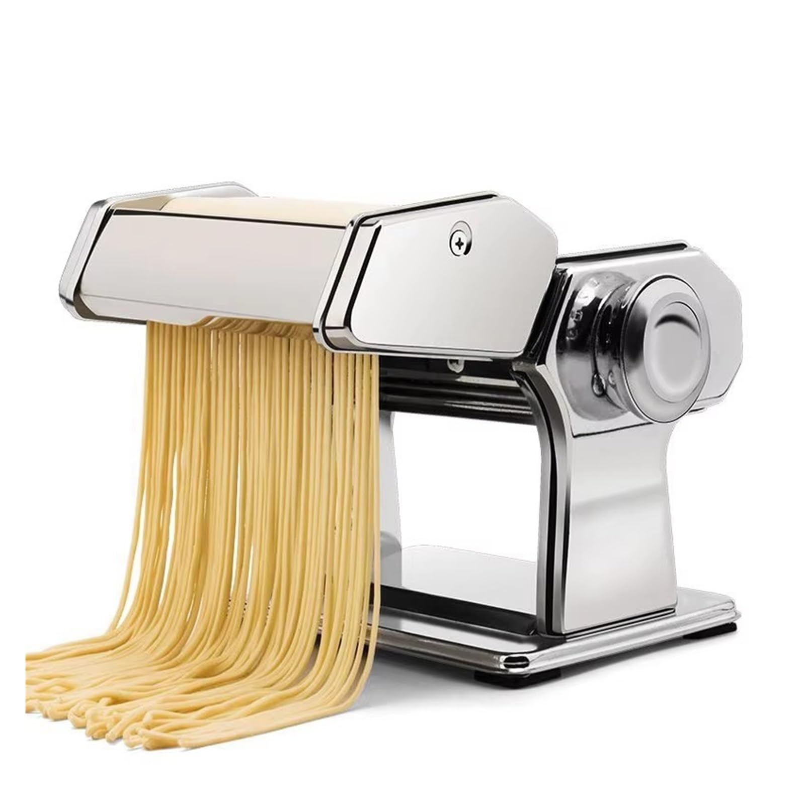 Máquina Manual For Hacer Pasta con Manivela, 2 Cuchillas, De Acero Inoxidable, For Hacer Dumplings Y Fideos, Prensado, Cortador De Espaguetis Y Colgador De Masa. FáCil De Limpiar