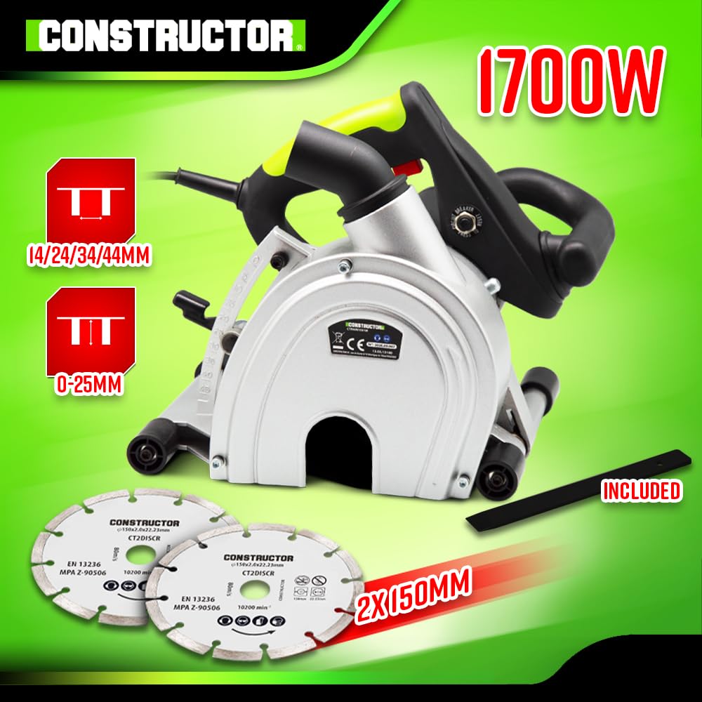 Rainureuse 1700W - 2 disques diamant de 150mm - Constructor