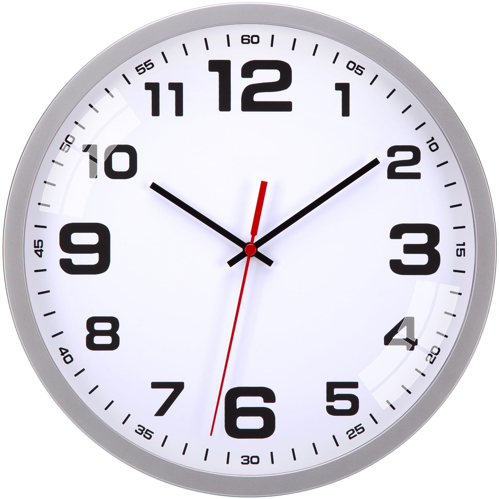 Warminn Wanduhr Ohne TickgeräUsche Lautlos Modern 30cm Quarz Groß Batterie Betriebene Wanduhr Einfach zu Lesen für Zimmer Zuhause KüChe Schlafzimmer Büro Schule
