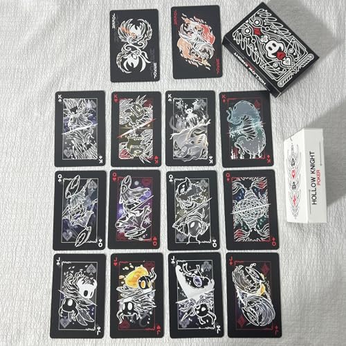 Naipes Hollow Knight tamaño póker 6x9 cm diseño blanco y negro miniatura 4