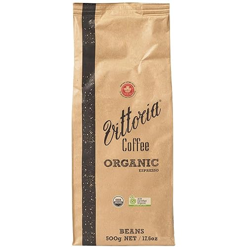 Vittoria Granos de café orgánico enteros USDA Organic Espresso 17.64 oz