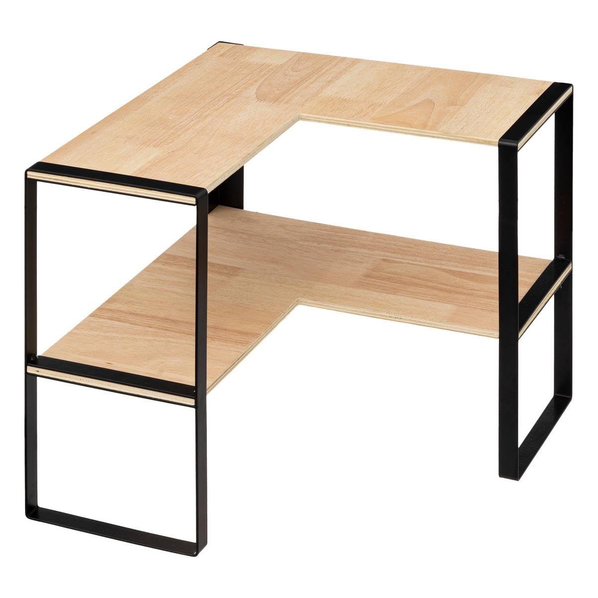 5five - étagère d angle 2 niveaux blackwood