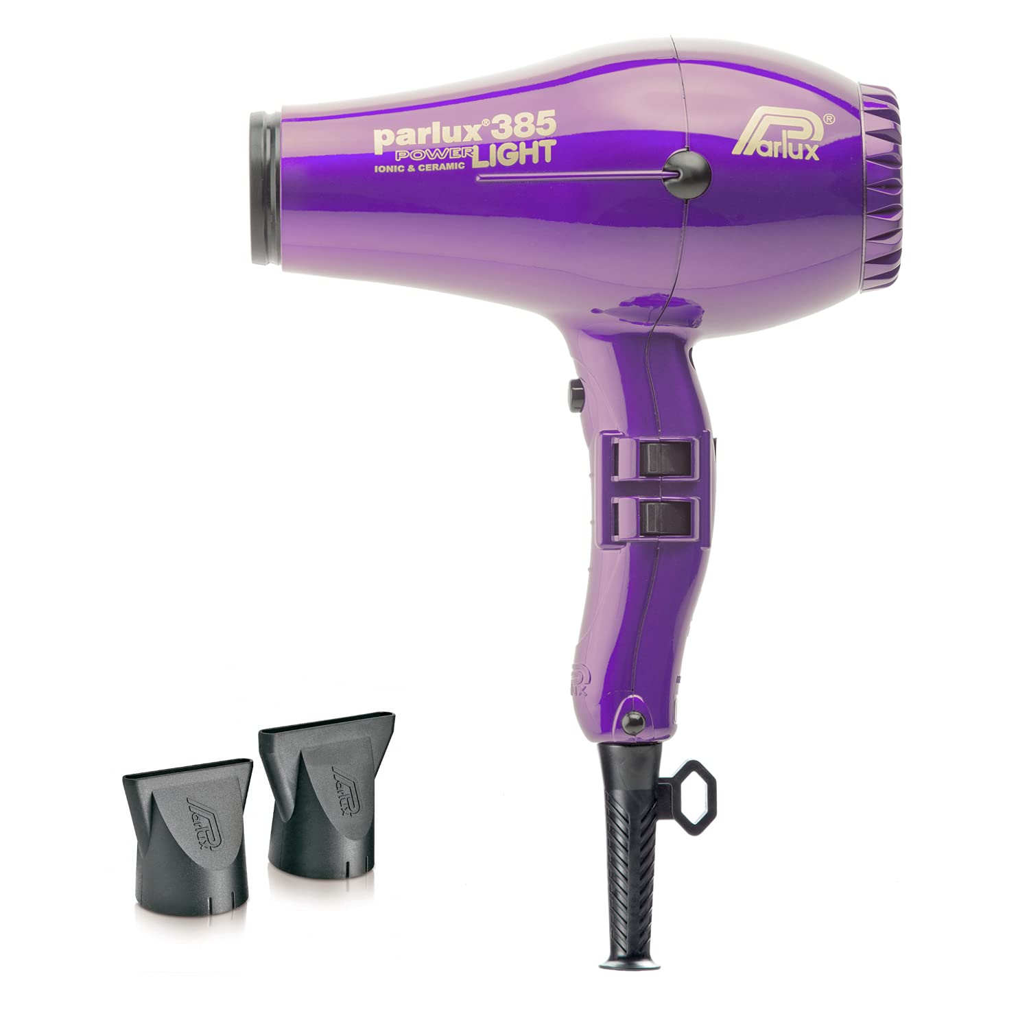 Asciugacapelli Professionale PARLUX 385. Potente, leggero e con tecnologia agli Ioni Negativi. Asciugatura veloce, capelli radiosi e sani. MADE IN ITALY. Colore VIOLA.