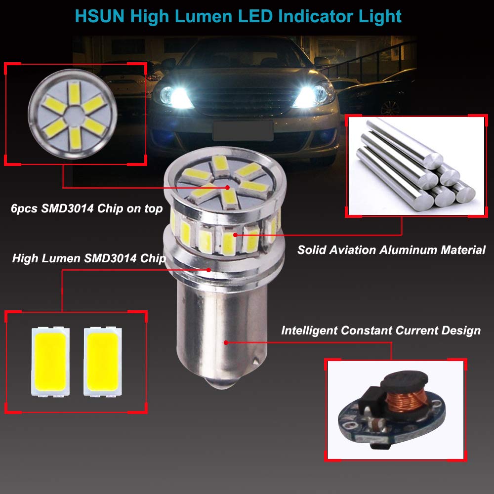 Lampadine LED BAX9S H6W Eseastar - 12V 6000K Bianco, 21 LED, Canbus Senza Errori Per Auto - Foto 5