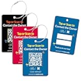 Smart Luggage Tags with NFC & QR Code for Suitcases, 3-Pack (Black/Red/Blue) Personalized Luggage Tags, Secure Baggage Identifier for Vacation & Air Travel