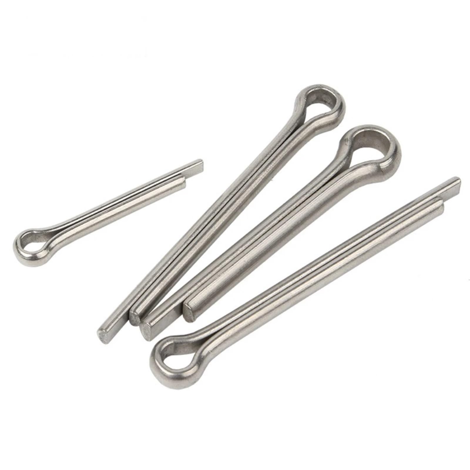 100 pz M2 .5 Coppiglia Divisa 12mm X 40mm In Acciaio Inox 304 Poli Tono Argento Clip di Fissaggio Chiave Cotter Spille Per Automotive(M2,30mm)