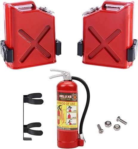 Accesorios de decoración de coche RC Mini tanque de combustible RC Extintor de incendios para 1/10 RC TRX4 Axial SCX10 Redcat GEN7 gen8 D90 TF2 CC01