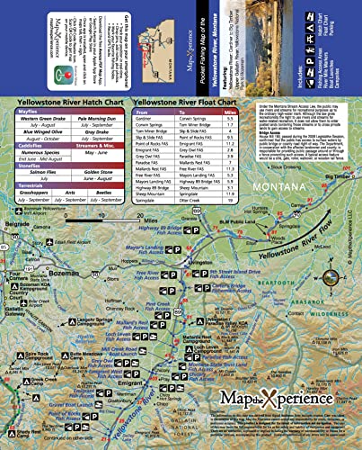 Yellowstone River/Upper Gallatin River, Montana Fishing Map