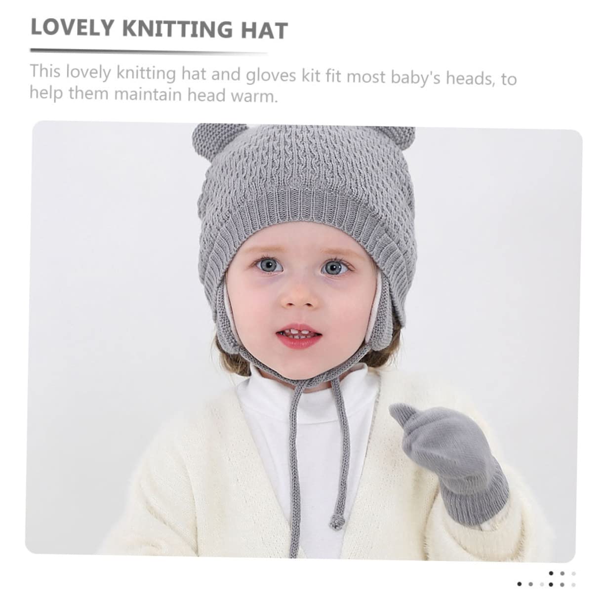 LIFKOME 3 Set Di Cappelli Guanti Sciarpe E Cappellini Per Bambini Adorabili Cappelli Caldi Per Neonati