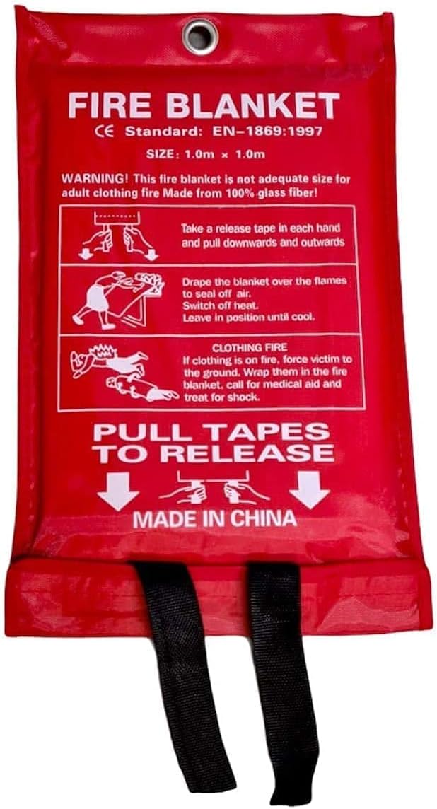 1 Pack Fire Blanket 1m X 1m,Emergency Fire Blanket For Kitchen Quick Unfolding Fiberglass Flame - View #10