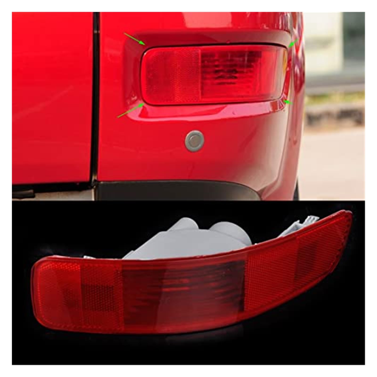 Luz Trasera Conjuntos De Luces Traseras Compatible con Peugeot 4007 Y Citroen C-Crosser (2007-2012) Lado Derecho Parachoques Trasero Luz Antiniebla Reflector Señalización