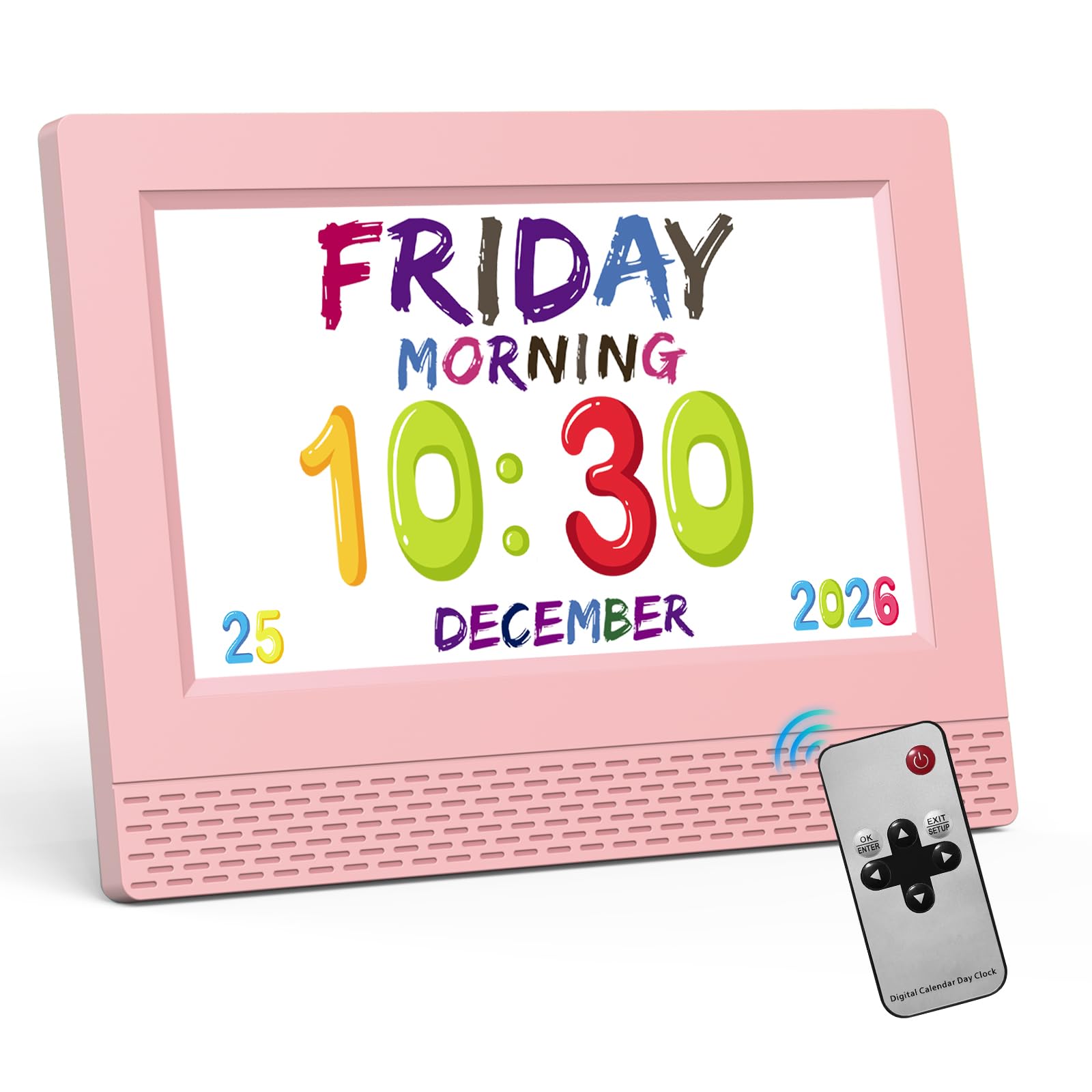 Photo 1 of SENXINGYAN Kids Digital Alarm Clock, 7" Eye-Caring Display