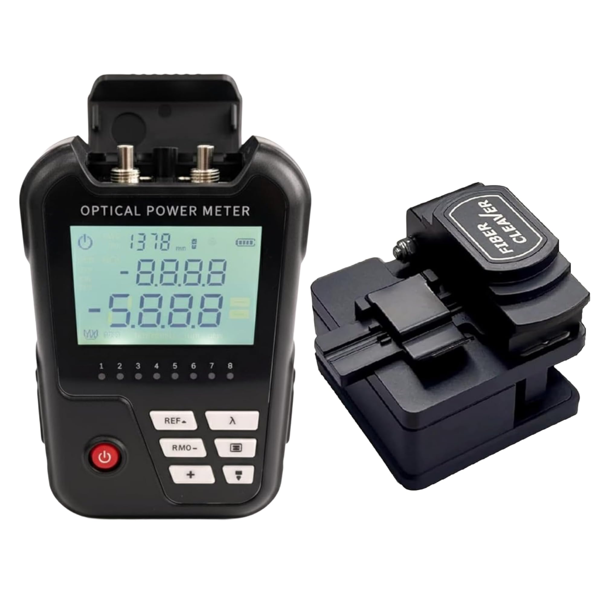 Techtest Ftth Kit 3 in 1 Optical Power Meter with Laser Light 2mw Vfl Lan Tester Rj45 Network Cable Tester & 10mw Visual Fault Locator Sc/fc/st Optic Cable Tester with Optical Fiber Cleaver Cutter-image-22