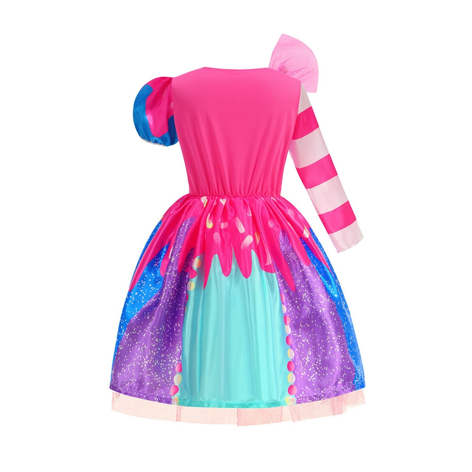 Generisch 2026 Carnevale Unisex Bambini Bambina Bambina Dolce Candy Compleanno Festa Mascherata Costume Con Copricapo Set di Vestiti (Dark Purple, M)
