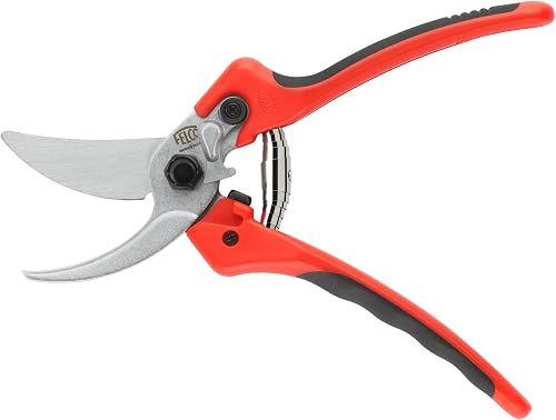 171L Large Pruning Shears – Swiss-Made Bypass Garden Clippers with Hardened Anti-Rust Chrome Coated High-Carbon Steel Blades & Steel-Core TPR Handles | Great for Garden & Landscape
